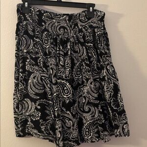 Black and White Paisley Skirt